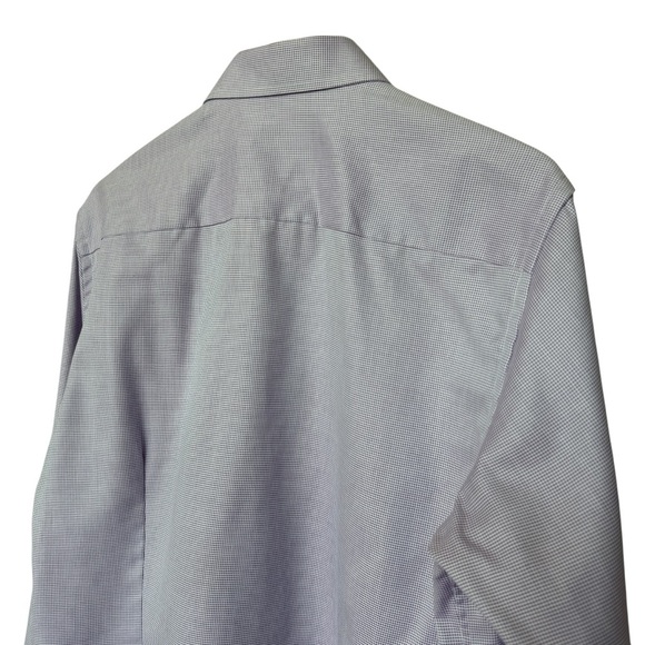 ETON Men's Purple Check Slim Fit Dress Shirt 42 16.5 Long Sleeve Formal Business - Picture 6 of 8